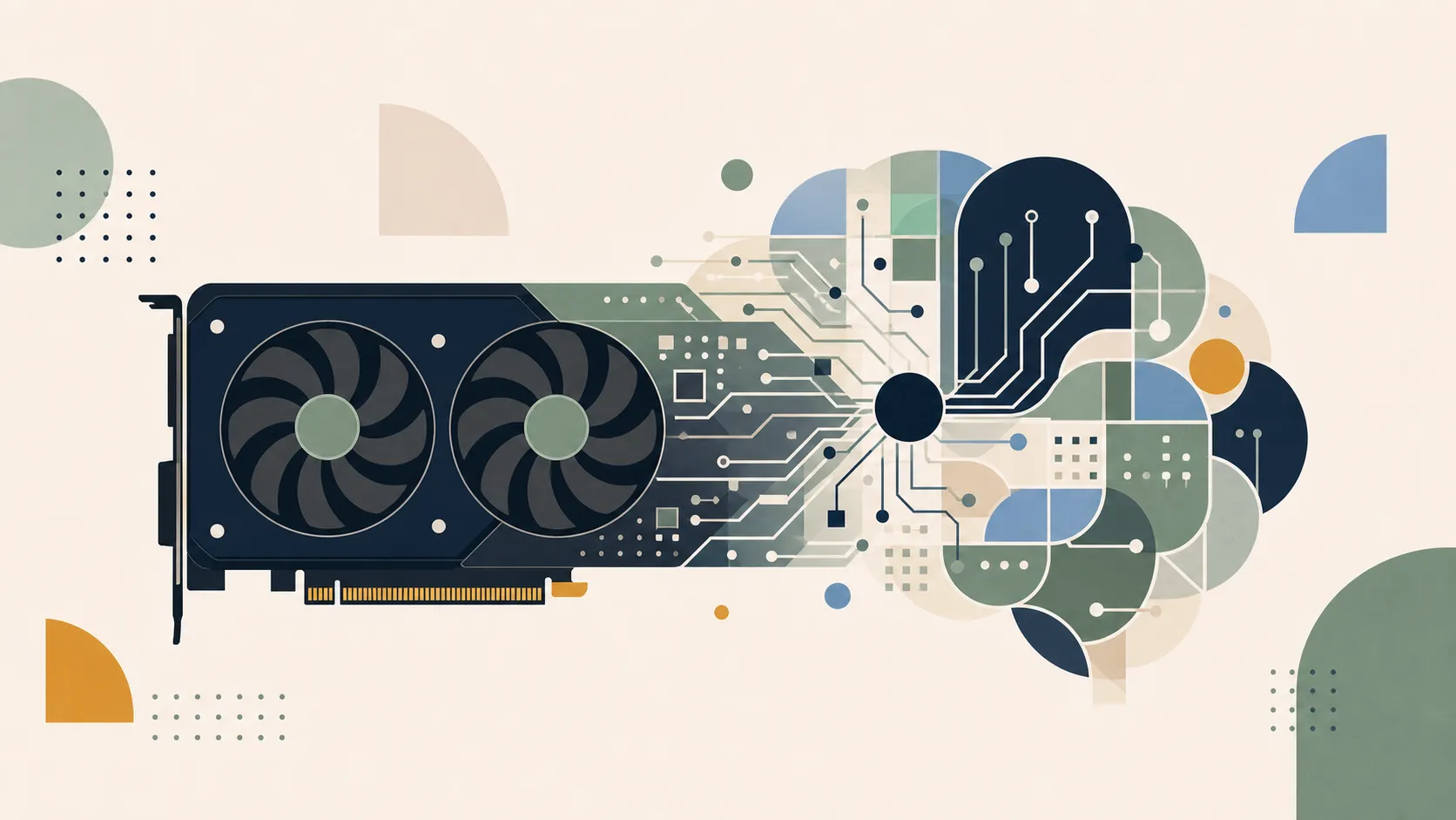 Consumer GPU transforming into an abstract, unified electronic brain